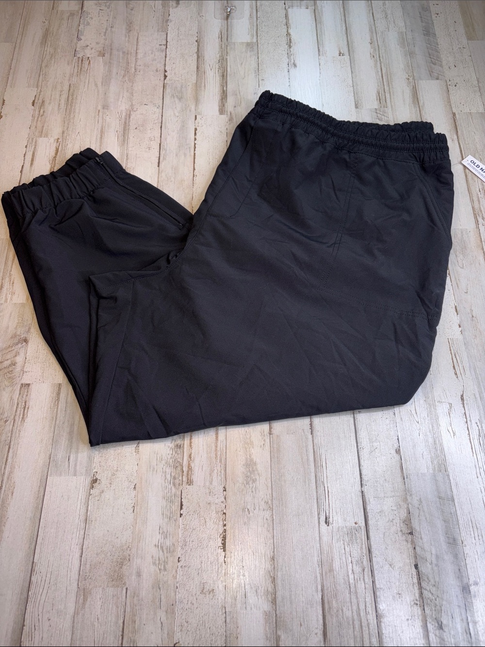 Old Navy Strechtech Plus Size 4X Black Casual Wind Jogger Pants NWT!